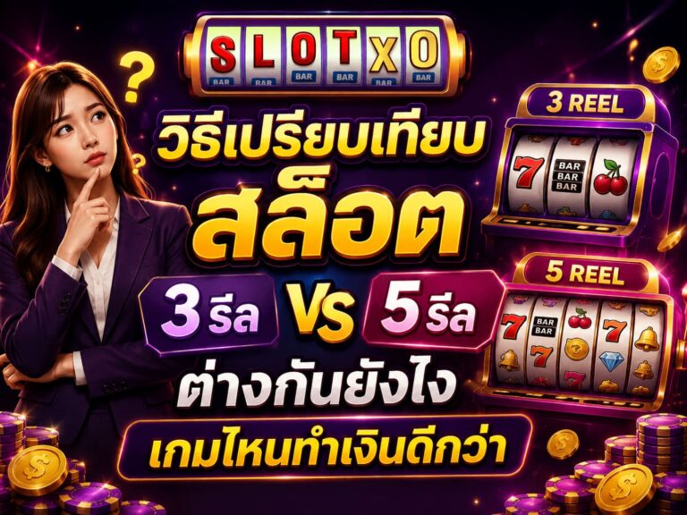 วิธีเปรียบเทียบสล็อต 3 รีล vs 5 รีล ต่างกันยังไง